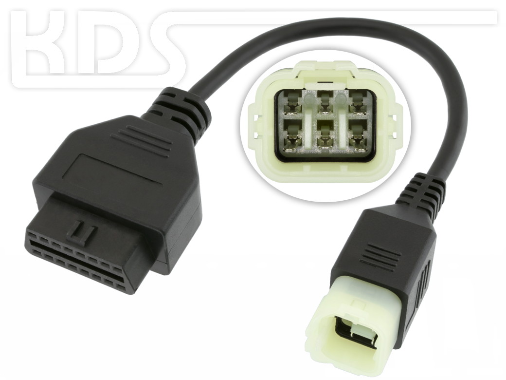 OBD 6Pin Diagnostic Adapter for Motorcycle 