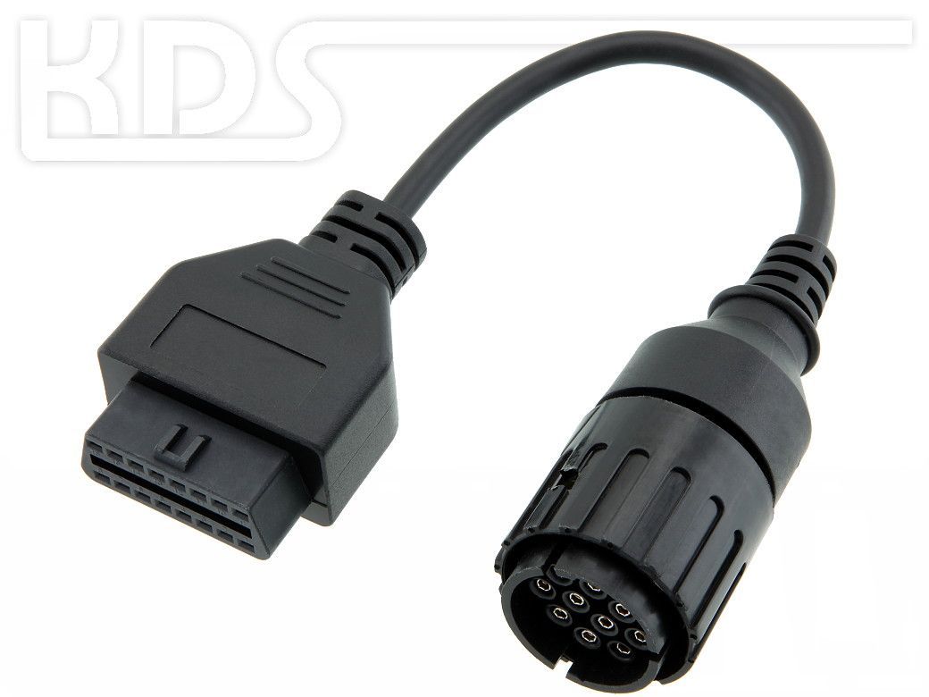 OBD Adapter BMW Motorcycle 10 Pin to OBD2 (K-Lines + CAN-Bus) - KDS