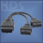 Preview: OBD-2 Cable Y-Cable F - HiQ - (J1962 M->2xF)