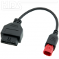 Preview: OBD Adapter Euro5 for Motorcycle 6 Pin to OBD2 (K-Line + CAN-Bus)