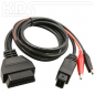 Preview: OBD Adapter cable Peugeot 2pol. + Clips to OBD-2