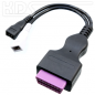 Preview: OBD Adapter cable 2x2 to OBD-2 (female) - Professional for VAG-Vehicles