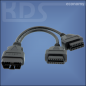Preview: OBD-2 Cable Y-Cable M-1 - (J1962 Type B M-2xF) // Y-Splitter