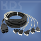 Preview: OBD-2 Cable-Connection Special B - (J1962M to 5x D-Sub CAN)