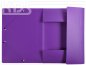 Preview: 3 Flap Folder with Straps Opaque PP A4 - purple