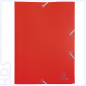 Preview: 3 Flap Folder with Straps Opaque PP A4 - red