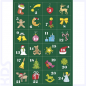 Preview: Herma Sticker 'Adventskalenderzahlen', beglimmert