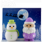 Preview: Radiergummi ''Santa & Olaf'' - Trendhaus 940537, LILA