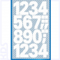 Preview: Z-Design Sticker Zahlenetiketten, 25mm, Folie