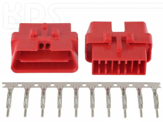 OBD-2 Connector 04 - (J1962 Typ A, 12V male)