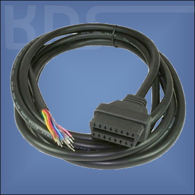 OBD-2 Verlängerung Kabel D-2 / 1.8m - HiQ - (J1962 M-F) // gewinkelter  Stecker