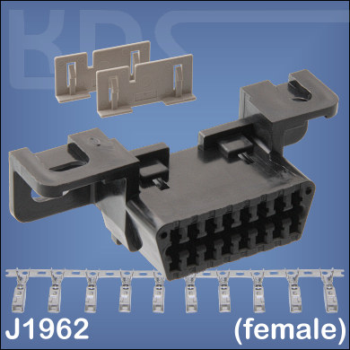 OBD-2 Einbaubuchse H - (SAE J1962F Typ A) - Komplett-Kit
