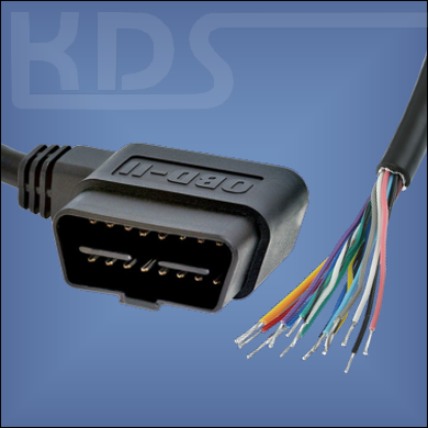 OBD-2 Extension Cable M / 0.4m - HiQ - (J1962M Typ B - F) // for 24V - KDS  OnlineShop