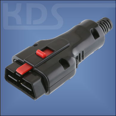 OBD-2 Connector 25 - (J1962 Type B, 24V male)