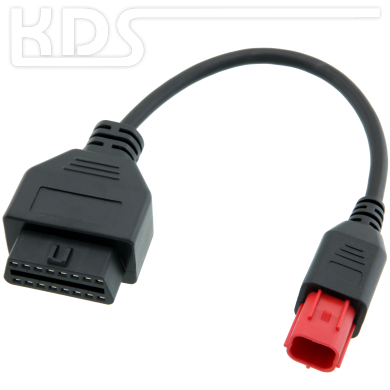 OBD Adapter Euro5 for Motorcycle (6 Pin, K-Line + CAN-Bus) 150cm