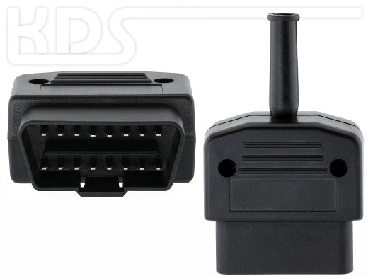 OBD-2 Connector 44-PVC - (SAE J1962 Typ A) - with 35mm PVC Strain relief