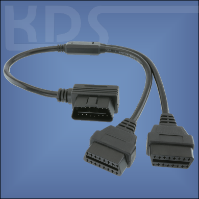 OBD-2 Kabel Y-Adapter G-2 - (J1962M ->  2xF) // Y-Splitter
