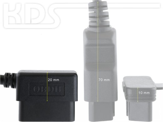 OBD-2 Cable-Extension K-2 / 1.0m (J1962M right-angle -> J1962F)
