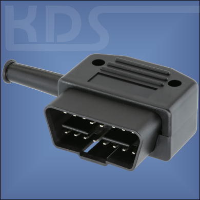 OBD-2 Connector 42-PVC - (J1962 Typ B, 24V male) - right angle - with 35mm PVC Strain relief