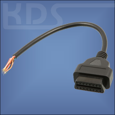 OBD-2 Verlängerung Kabel K-1 / 0.3m - (J1962 M-F) // gewinkelter Stecker