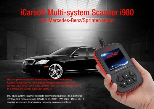 iCarsoft i980 für Mercedes Benz / Smart - OBD Diagnosegerät