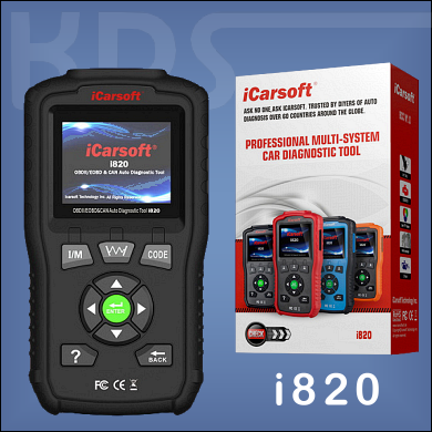 iCarsoft i820 AUTO OBDII/EOBD Scanner - in SCHWARZ
