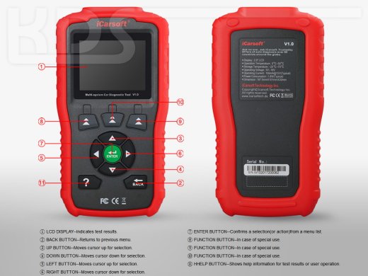 iCarsoft CP v1.0