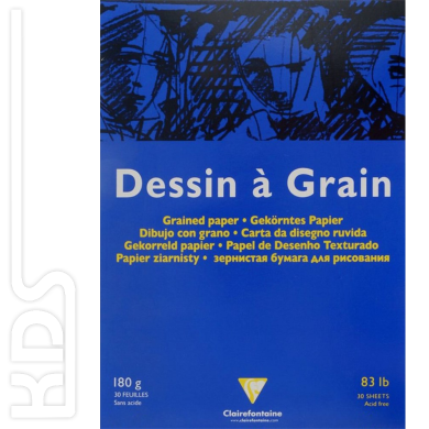 Zeichenblock A5, Clairfontaine Dessign à Grain, 30 Blatt, 180g/m²