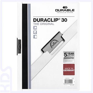Klemm-Mappe Durable Duraclip 30, weiß