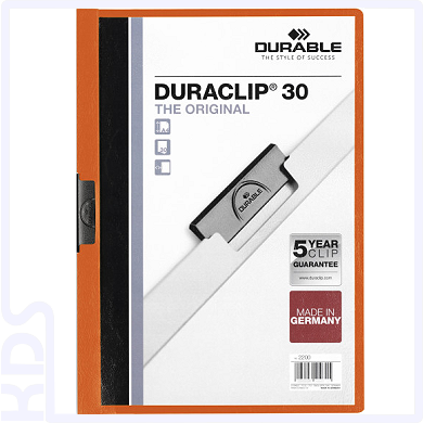 Klemm-Mappe Durable Duraclip 30, orange