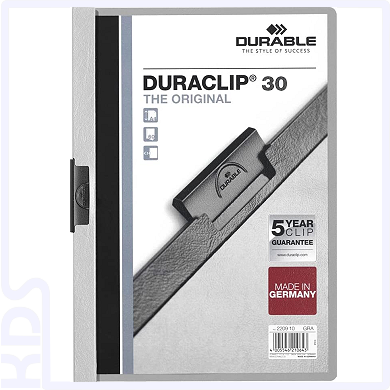 Klemm-Mappe Durable Duraclip 30, grau
