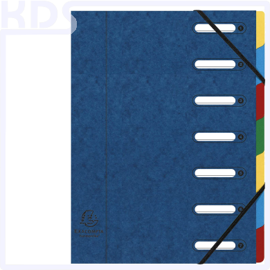 Ordnungsmappe 7 Fächer - Exacompta 5307E - Blau