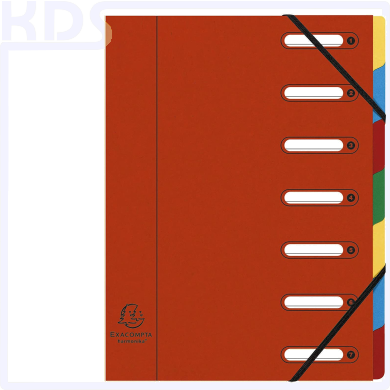 Ordnungsmappe 7 Fächer - Exacompta 5307E - Rot