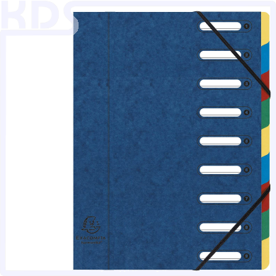 Organization folder 9 compartments - Exacompta 5309E - blue