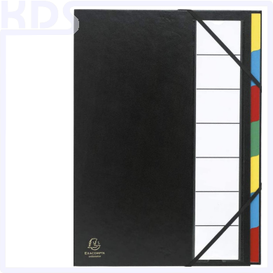 Ordnungsmappe 7 Fächer - Exacompta 55320E - Schwarz