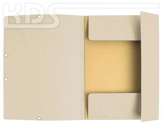 Elasticated 3 Flap Folder 400gsm A4, ivory