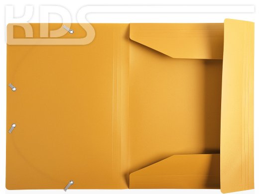 3 Flap Folder with Straps Opaque PP A4 - yellow