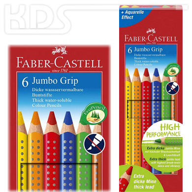 Faber-Castell colored pencil Jumbo Grip, pack of 6