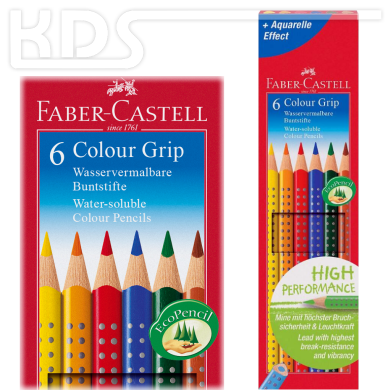 Faber-Castell Color Grip crayons, pack of 6