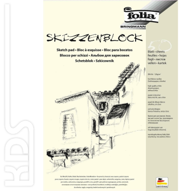 Zeichenblock A4, Folia, 50 Blatt, 120g/m²