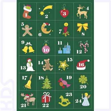 Herma Stickers 'Advent Calendar Numbers', glittery