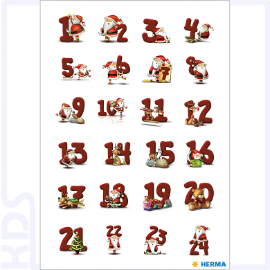 Herma Stickers 'Advent Calendar Numbers'