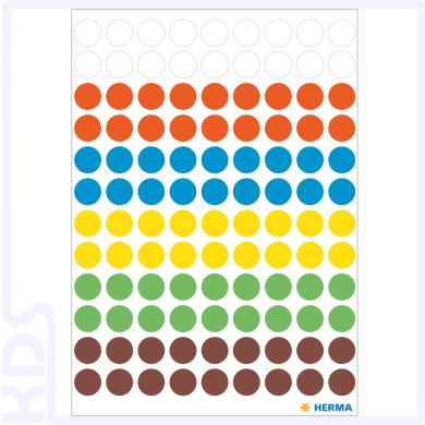 Herma Colour Dots, Ø  8mm, round, assorted colours