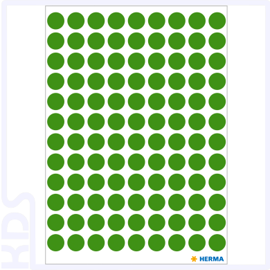 Herma Colour Dots, Ø  8mm, round, dark green