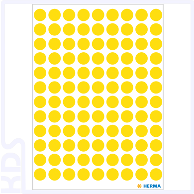 Herma Colour Dots, Ø  8mm, round, yellow