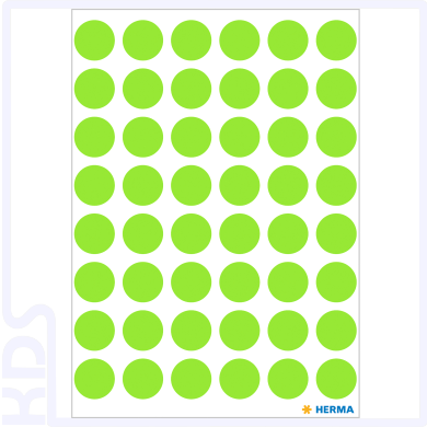 Herma Colour Dots, Ø 12mm, round, luminous green