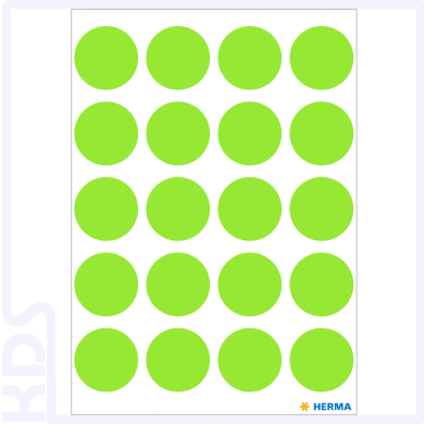 Herma Colour Dots, Ø 19mm, round, luminous green