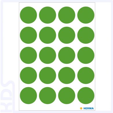Herma Colour Dots, Ø 19mm, round, dark green