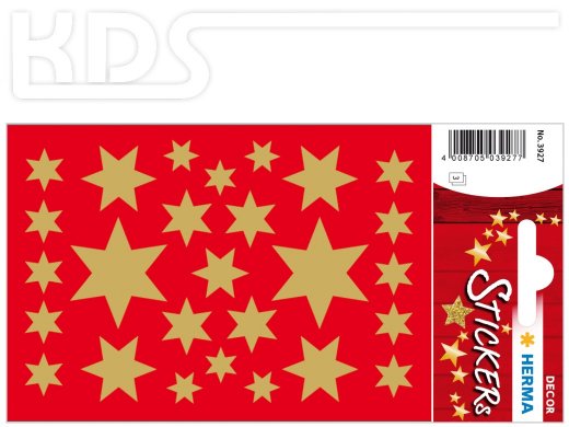 Herma Stickers stars 6-pointed, gold