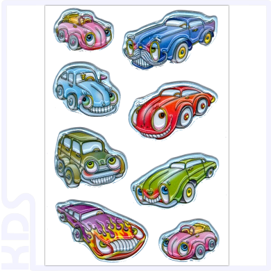 Herma Magic Sticker 'Autos', geprägt